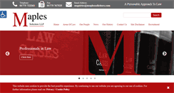 Desktop Screenshot of maplessolicitors.com